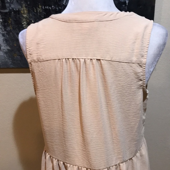 Lucky Brand Pullover Tiered Ruffle Sleeveless V-Neck Dress-Size M - Picture 6 of 12